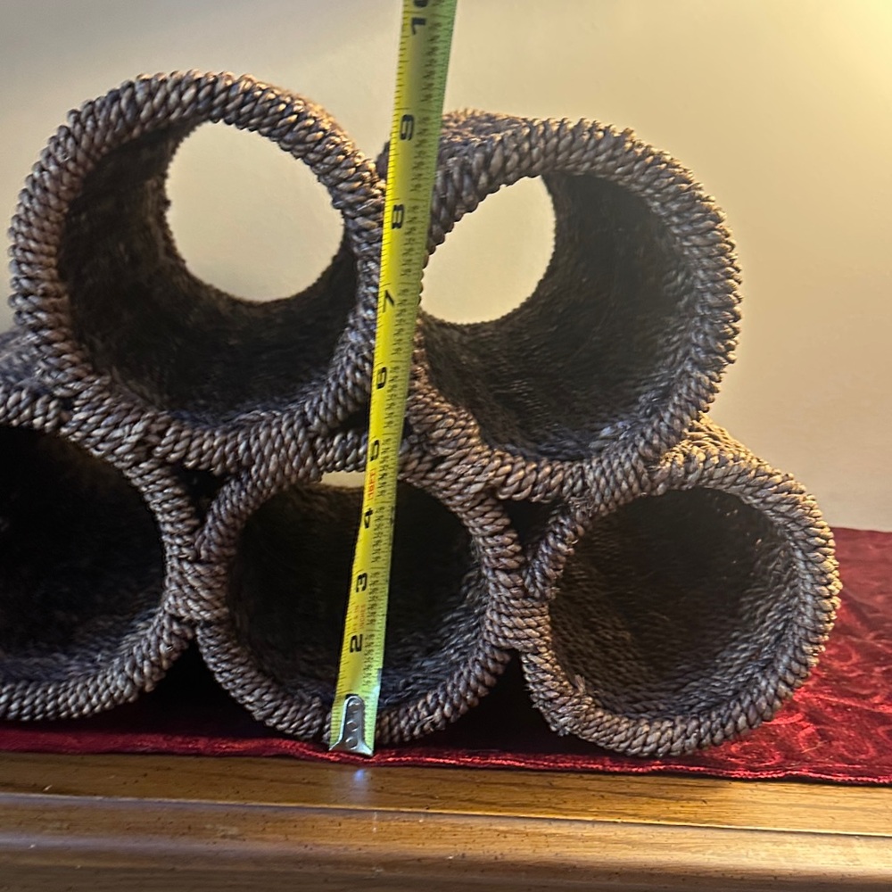Wicker Woven Wine Rack - Picture 8 of 8